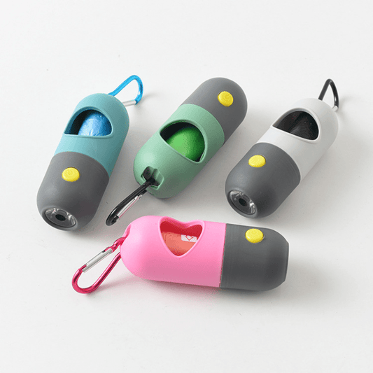 Pet Garbage Bag Dispenser with LED Light