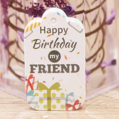 100pcs Happy Birthday Gift Tag Card Printing Label