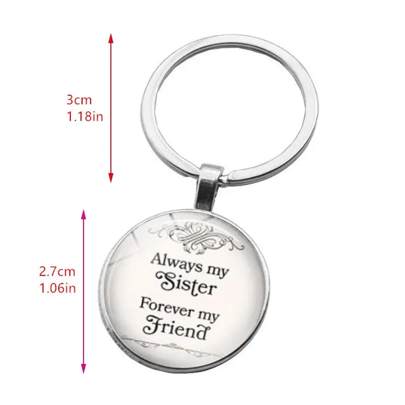 Time Gemstone Keychain Gift For Sister