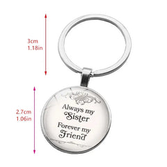 Time Gemstone Keychain Gift For Sister