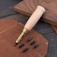 5 4mm Auto Leather Hole Punch 6 Sizes Belt Screw Hole Punch Leather Craft Tools