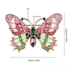 Vintage Butterfly Brooch Insect Coat Pin Baroque Style Clothing Accessory