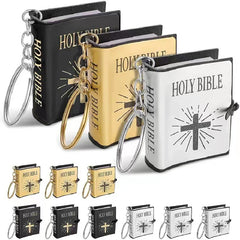 Mini Book Keychain For Men English Christmas Halloween Cross Car Keychain