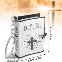 Mini Book Keychain For Men English Christmas Halloween Cross Car Keychain