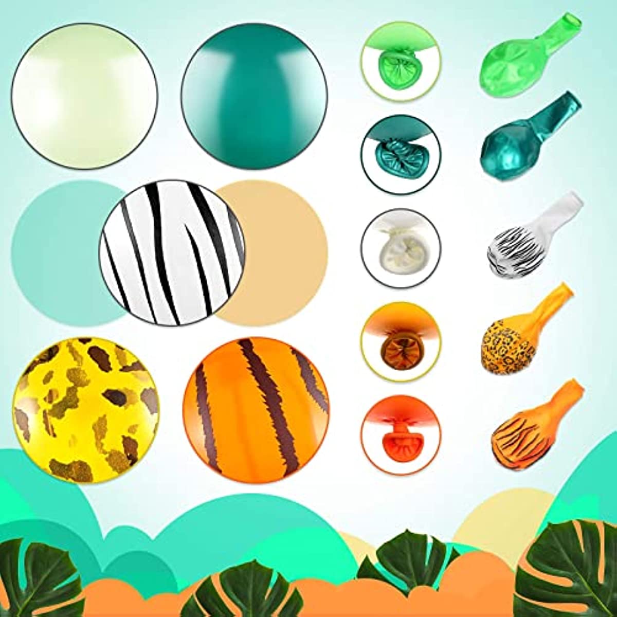 24pcs Jungle Balloons 30 48 Cm Animal Print Balloons