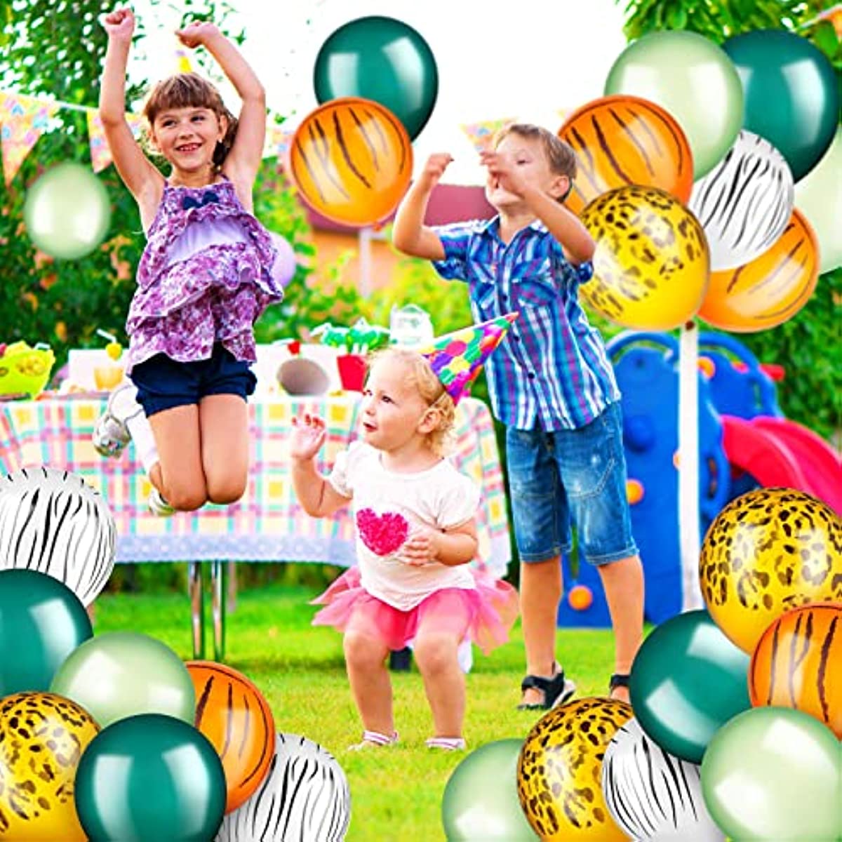 24pcs Jungle Balloons 30 48 Cm Animal Print Balloons