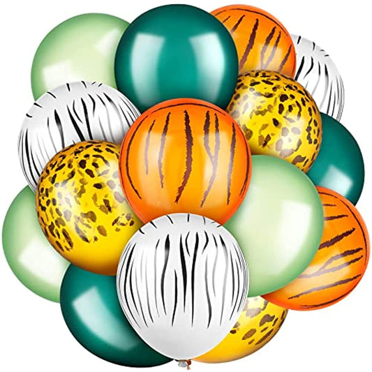 24pcs Jungle Balloons 30 48 Cm Animal Print Balloons