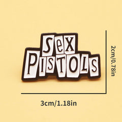 Letter Pattern Brooch Pin Music Clothings Decoration