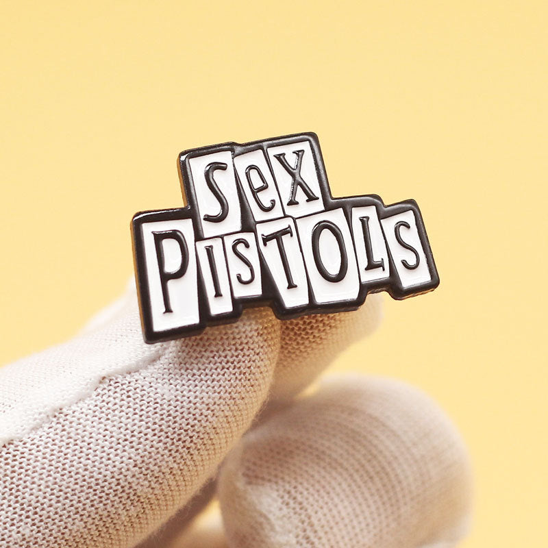 Letter Pattern Brooch Pin Music Clothings Decoration