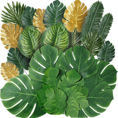 10pcs Tropical Palm Leaves for Luau Beach Table Decor