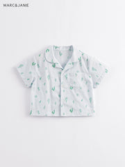 MARC&JANIE Boy's Cotton Fruits Dogs Graphic Printed Shirt