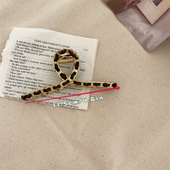 Chain Brimmed Hair Claw Clip Nonslip Hair Shark Claw For Ponytail
