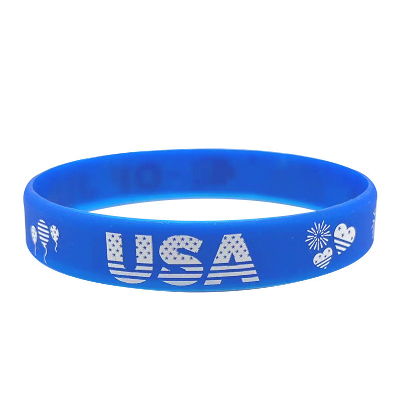 Patriotic Silicone Bracelet for Independence Celebrations