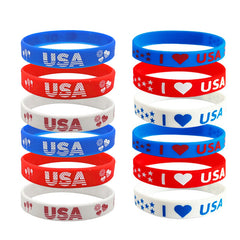 Patriotic Silicone Bracelet for Independence Celebrations