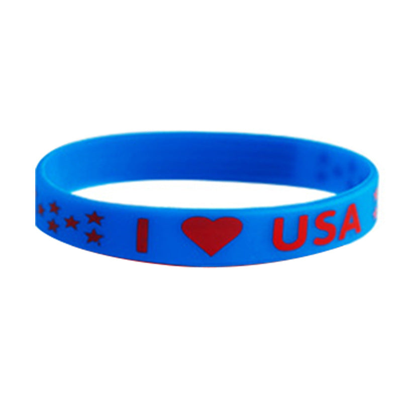 Patriotic Silicone Bracelet for Independence Celebrations