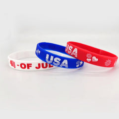 Patriotic Silicone Bracelet for Independence Celebrations