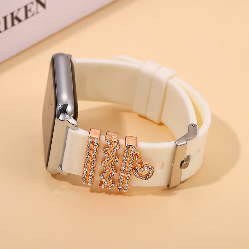 3pcs Watch Silicone Strap Decorative Rings DIY Charms Set