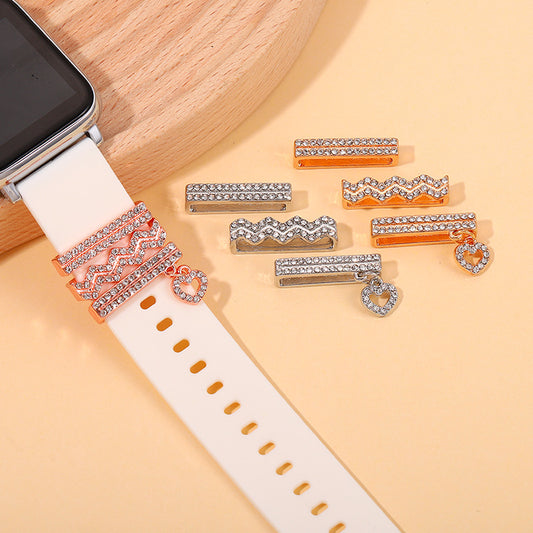3pcs Watch Silicone Strap Decorative Rings DIY Charms Set