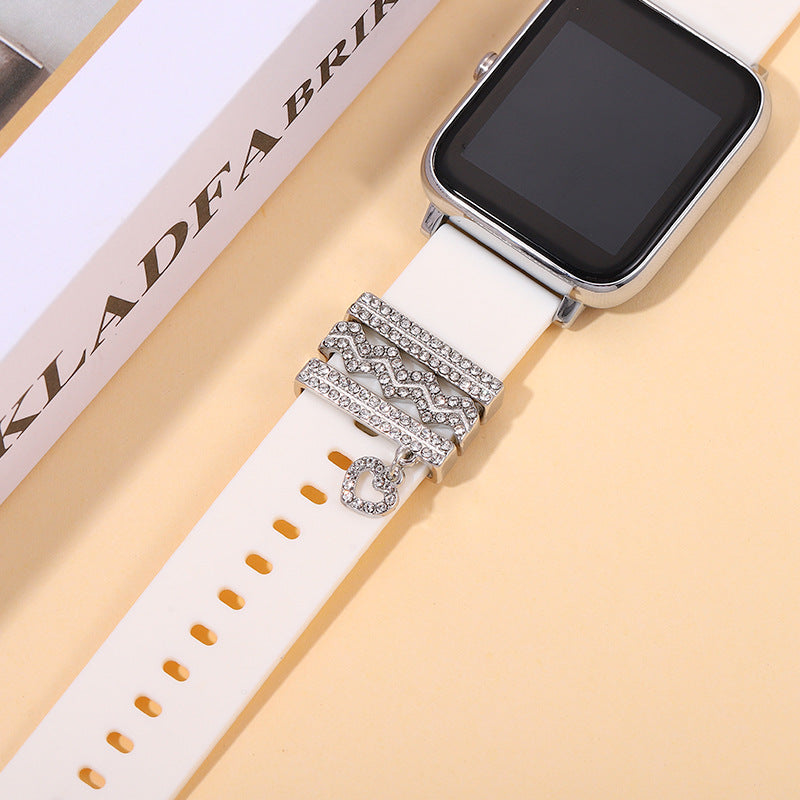 3pcs Watch Silicone Strap Decorative Rings DIY Charms Set