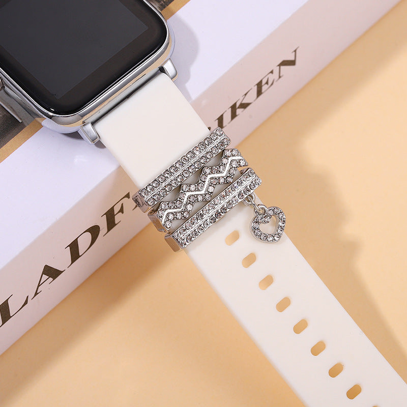 3pcs Watch Silicone Strap Decorative Rings DIY Charms Set