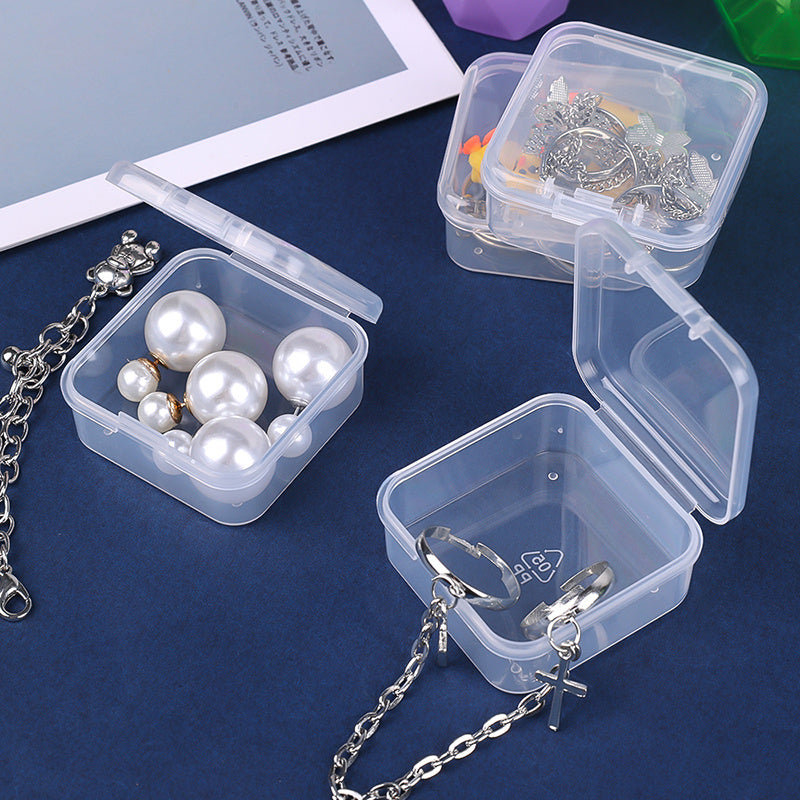 12pcs Clear Plastic Storage Box Set for Jewelry Nail Hair Accessories