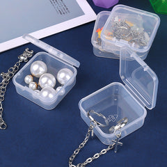 12pcs Clear Plastic Storage Box Set for Jewelry Nail Hair Accessories