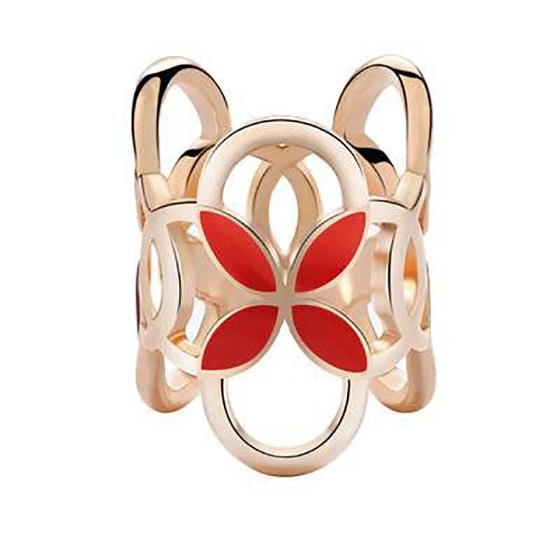 Flower Shape Scarf Ring Geometric Buckle Hijab Clip Ribbon Accessory