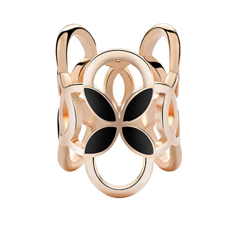 Flower Shape Scarf Ring Geometric Buckle Hijab Clip Ribbon Accessory