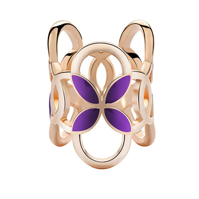 Flower Shape Scarf Ring Geometric Buckle Hijab Clip Ribbon Accessory