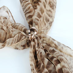 Scarf Ring Three Circles Hollow Hijab Scarf Clip Buckle Decorative Ribbon Fasten