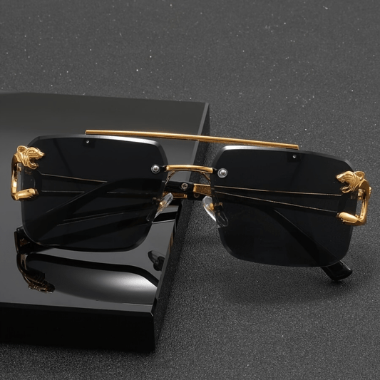 Square Rimless Top Bar Boho Sunglasses