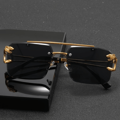 Square Rimless Top Bar Boho Sunglasses