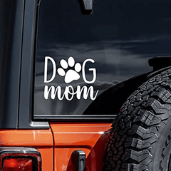 Dog Mom Decal Vinyl Sticker for Car Truck Wall Laptop