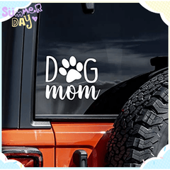 Dog Mom Decal Vinyl Sticker for Car Truck Wall Laptop