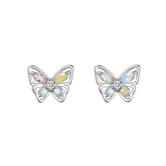 Rhinestone Butterfly Stud Earrings