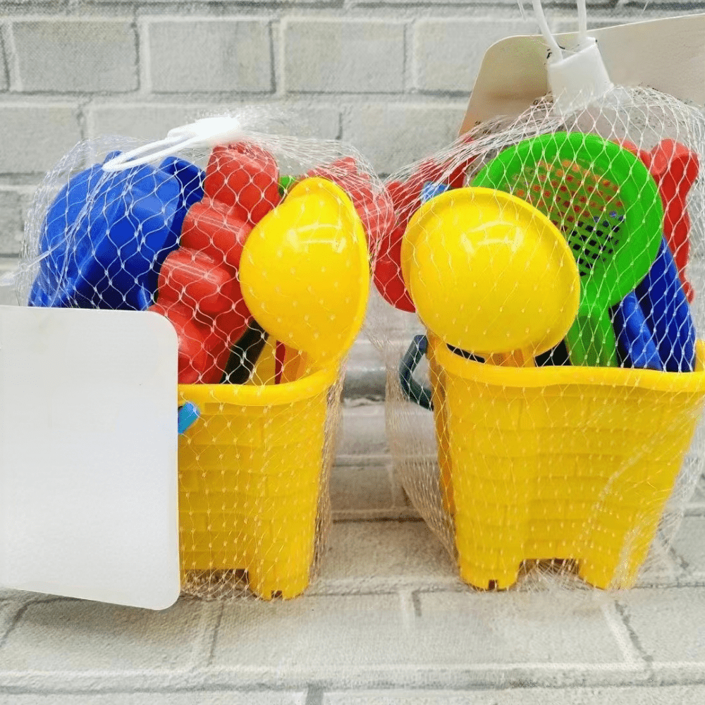 9pcs Beach Toys Set Sand Mold Net Tools Children's Parent-child Interaction