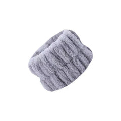 Plush Solid Bath Wrist Band Elastic Absorbent Washband