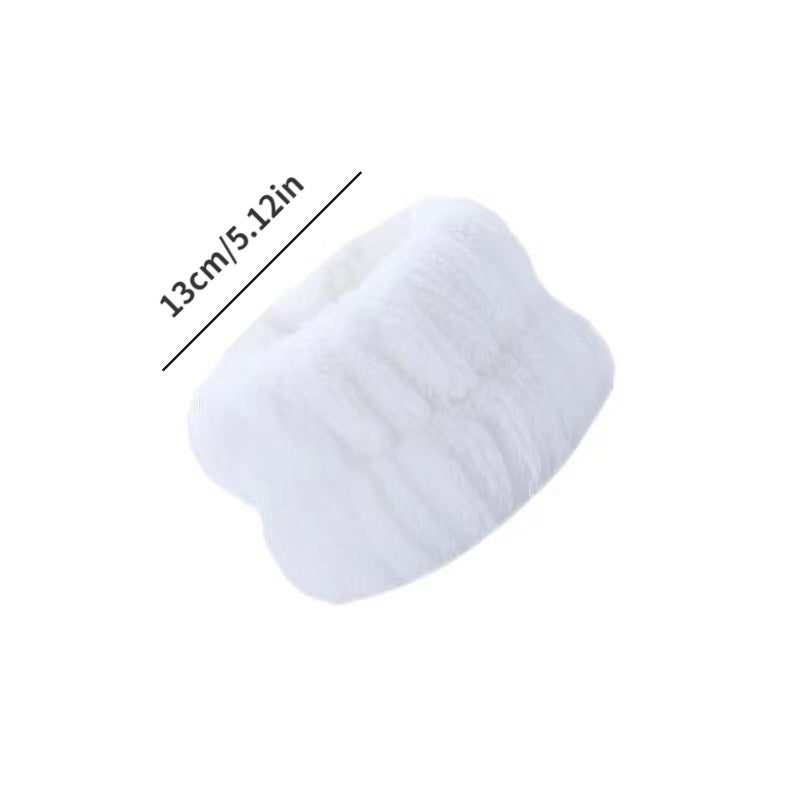 Plush Solid Bath Wrist Band Elastic Absorbent Washband