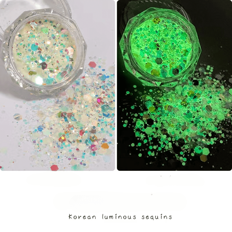 Glow In The Dark Glitter Luminous Powder Nail Art Sequins Decorations