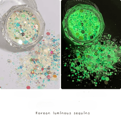 Glow In The Dark Glitter Luminous Powder Nail Art Sequins Decorations