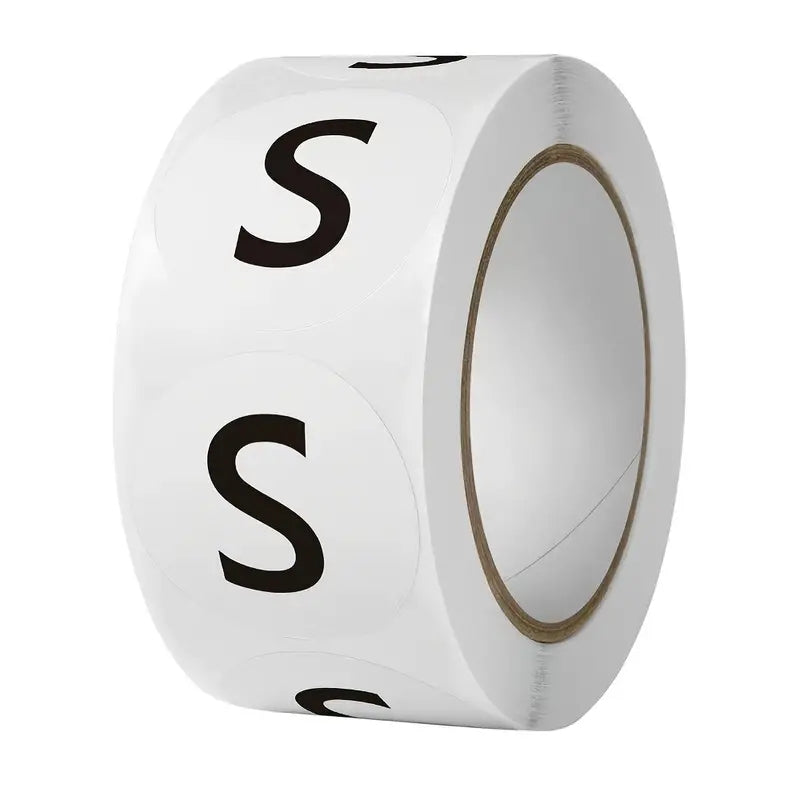 1pc Clothing Size Sticker Round Adhesive Label