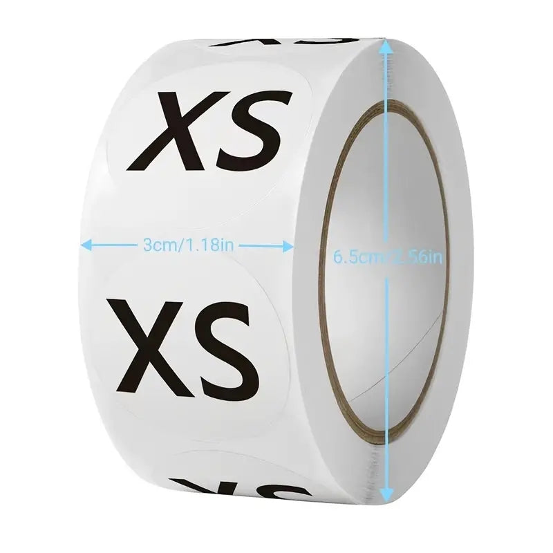 1pc Clothing Size Sticker Round Adhesive Label