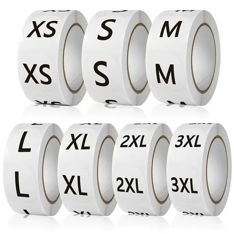 1pc Clothing Size Sticker Round Adhesive Label