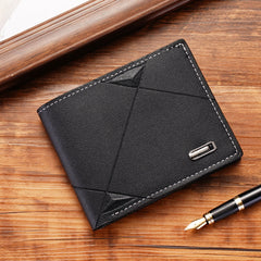 Men's Wallet Casual Money Clip Soft Leather Three-fold