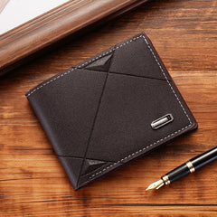 Men's Wallet Casual Money Clip Soft Leather Three-fold