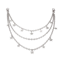 Punk Star Pendant Layered Chains Belt for Skirts Pants