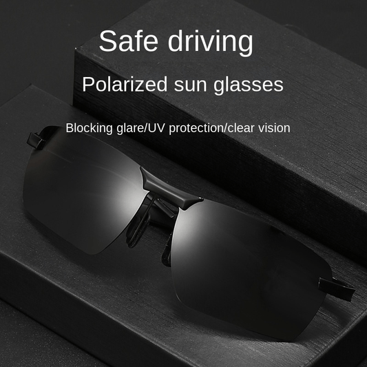Polarized Sports Sunglasses Half Frame with Zipper Case