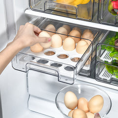 Refrigerator Storage Box Double Layer Drawer Stackable Chicken Duck Storage