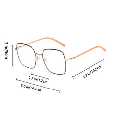 Anti Light Glasses Metal Square Lens Computer Blocking Glasses