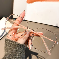 Anti Light Glasses Metal Square Lens Computer Blocking Glasses